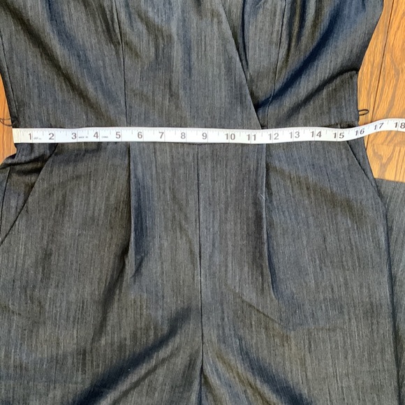 CALVIN KLEIN | Gray-Black V-neck Jumpsuit | Missing Self-tie | Sz 8/10 - Picture 8 of 16